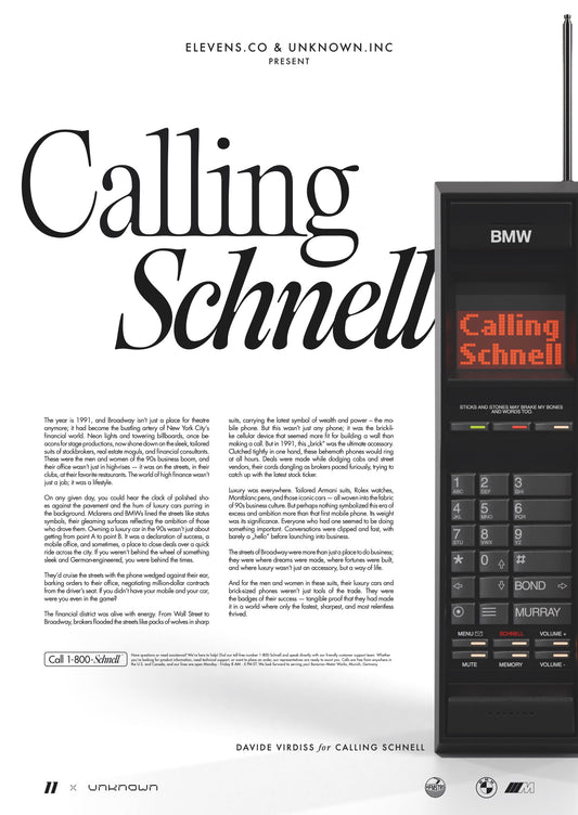 CALLING SCHNELL Poster